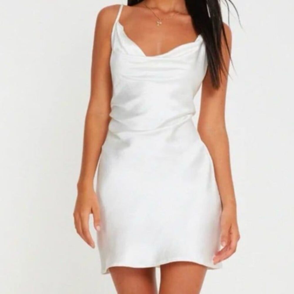 Pacsun Satin cowl neck silky flowy mini dress